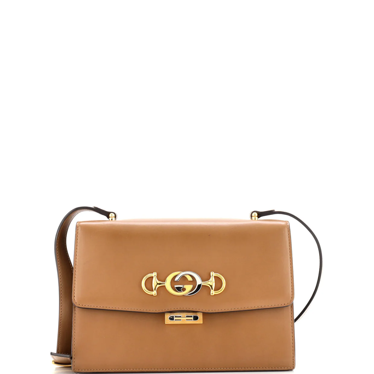 Zumi Flap Shoulder Bag Leather Small - Deep Luxury