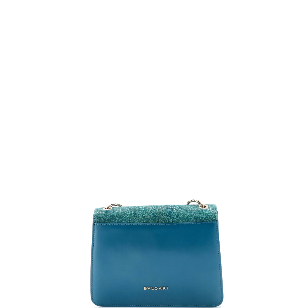 Serpenti Forever Square Shoulder Bag Leather and Stingray Small - Deep Luxury