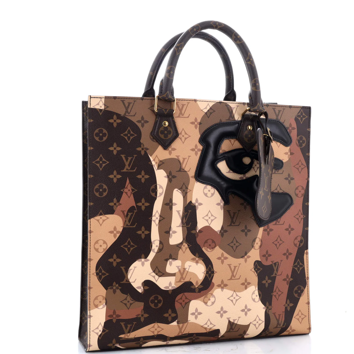 x Kid Super Sac Plat NV Limited Edition Patchwork Printed Camouflage Monogram Canvas - Deep Luxury