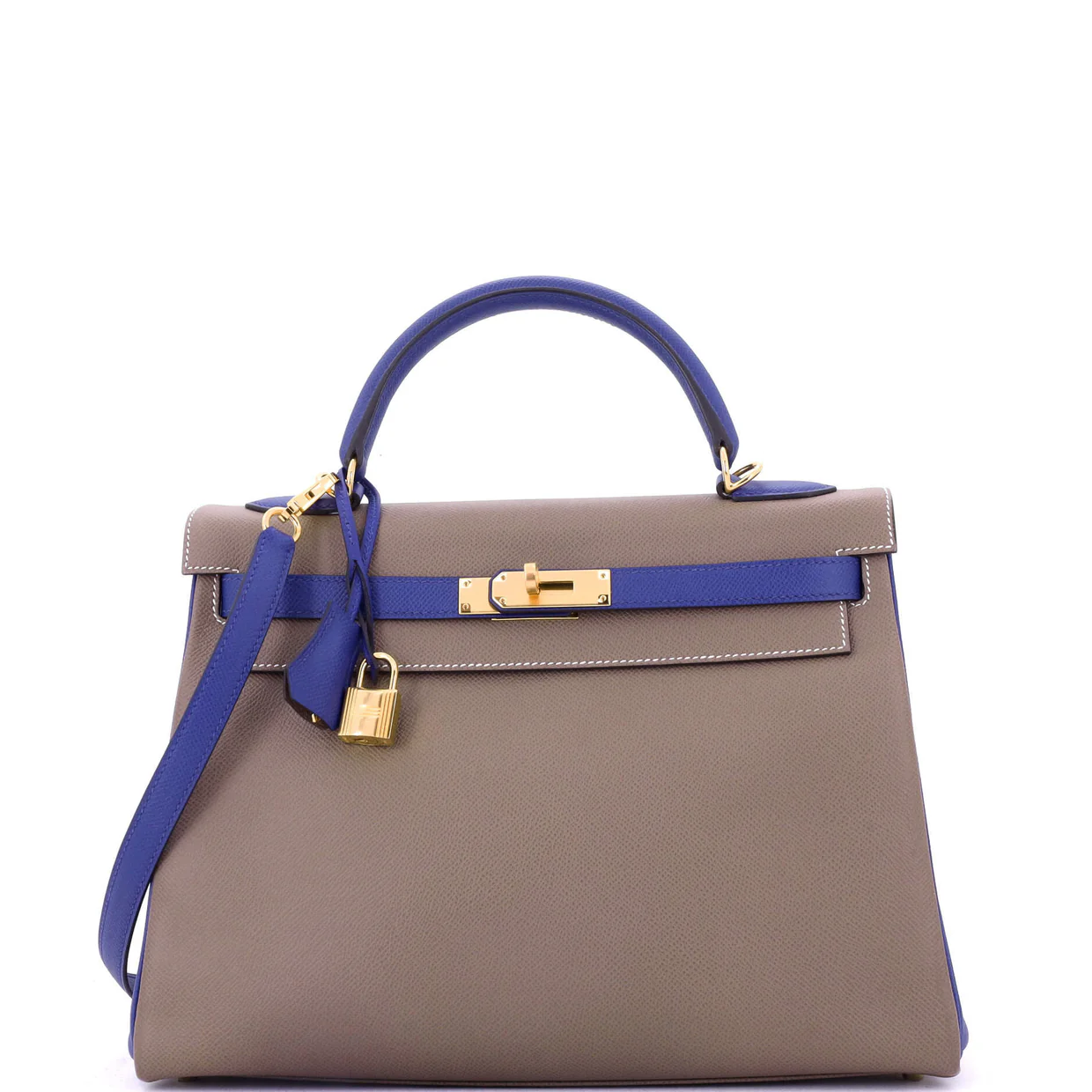 Kelly Handbag Bicolor Epsom with Gold Hardware 32 - Deep Luxury