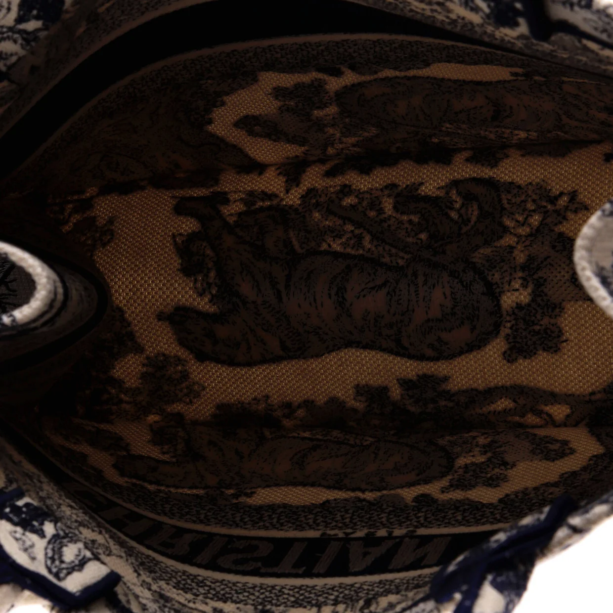 Book Tote Embroidered Canvas Medium - Deep Luxury