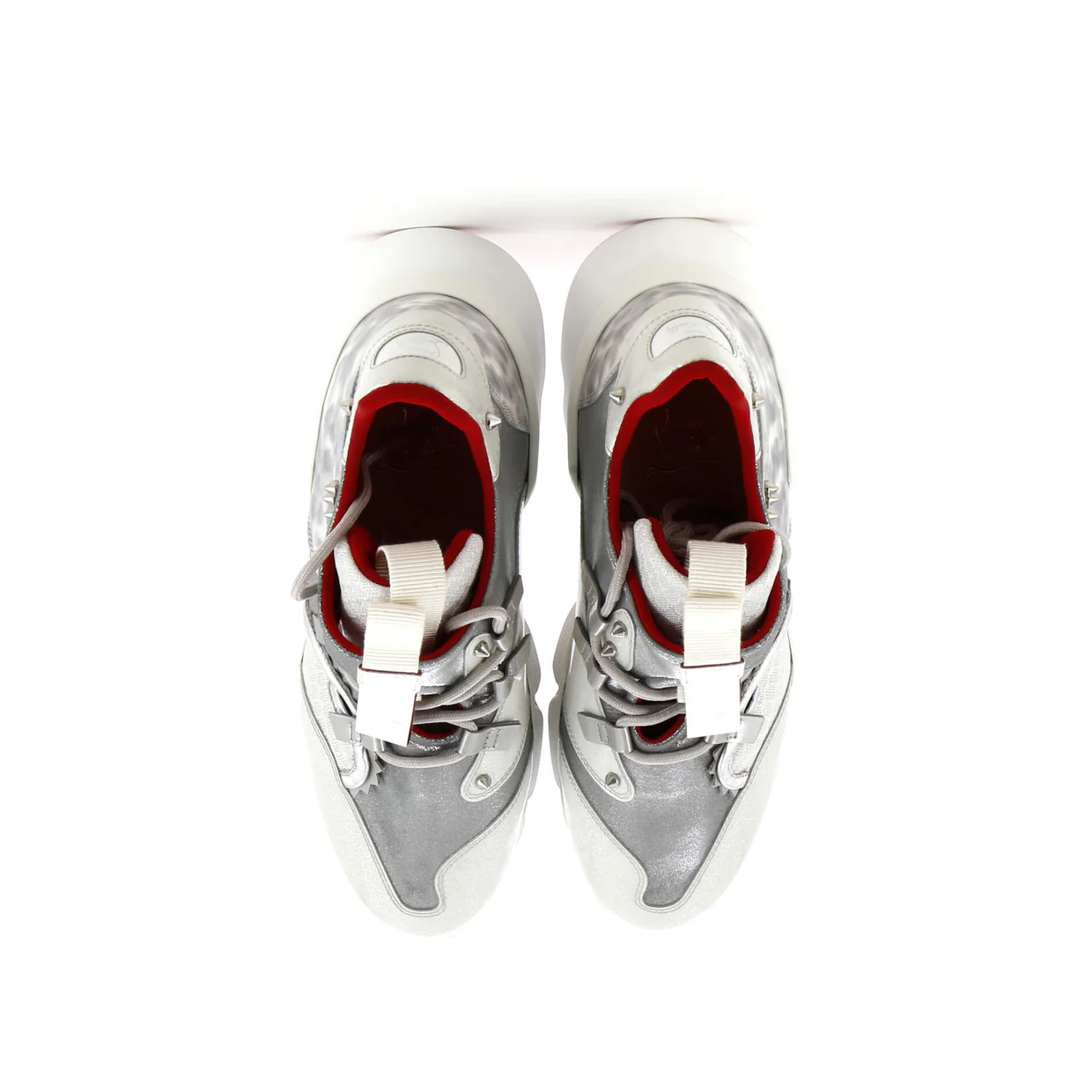 Women's Red Runner Donna Sneakers Leather with Fabric - Deep Luxury