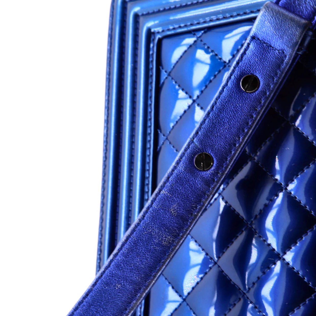 Boy Flap Bag Quilted Patent Small - Deep Luxury