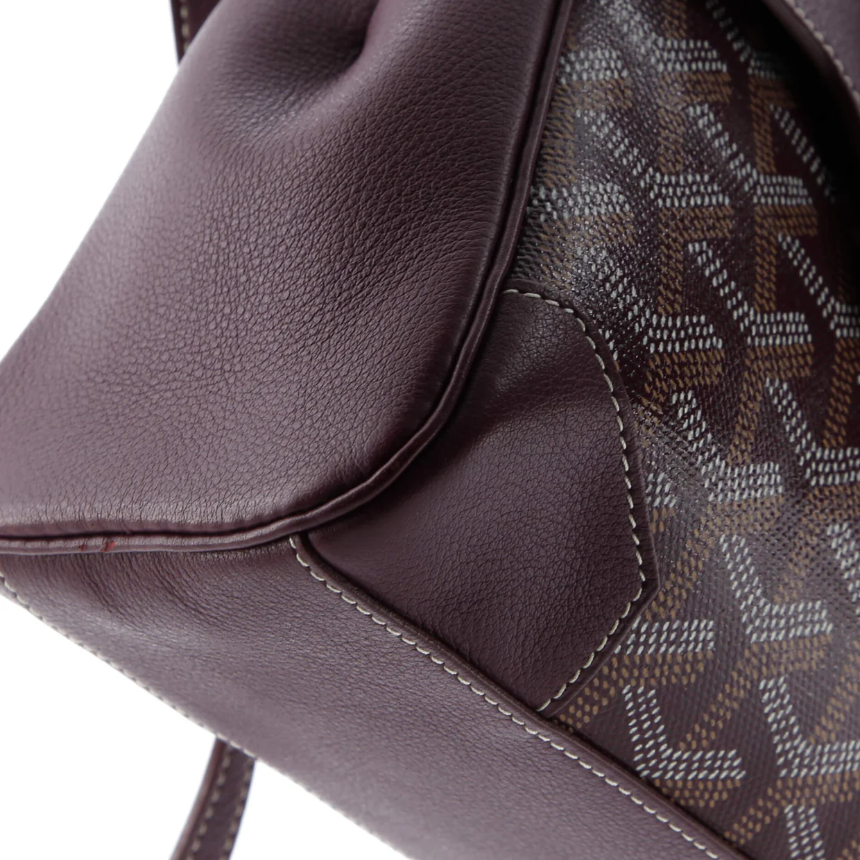 Saigon Top Handle Bag Coated Canvas with Leather Mini - Deep Luxury