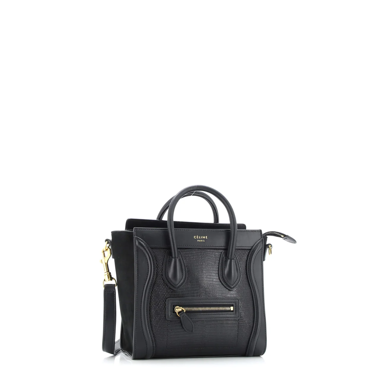 Luggage Bag Lizard and Leather Nano - Deep Luxury