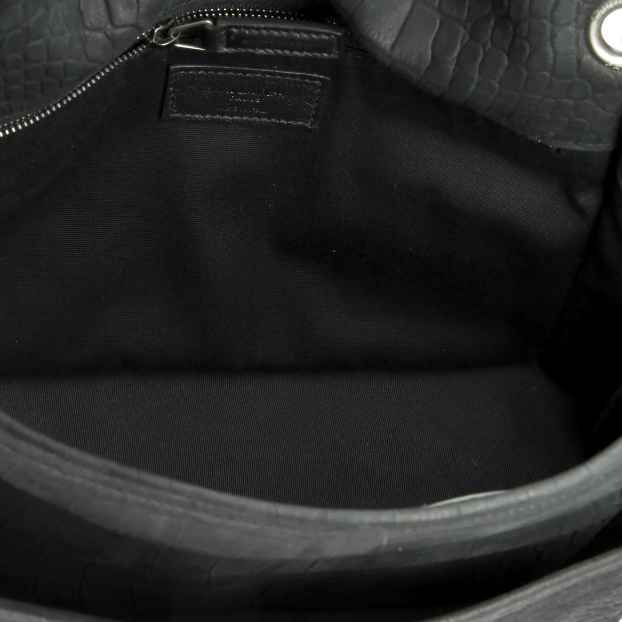 Niki Chain Flap Bag Crocodile Embossed Nubuck Medium - Deep Luxury