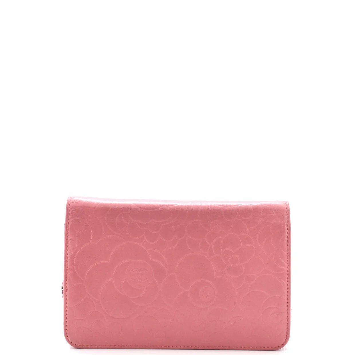 Wallet on Chain Camellia Lambskin - Deep Luxury