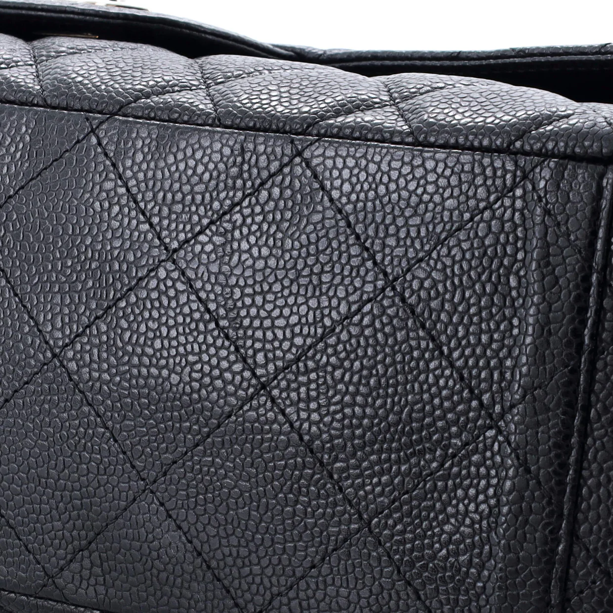 Classic Single Flap Bag Quilted Caviar Maxi - Deep Luxury