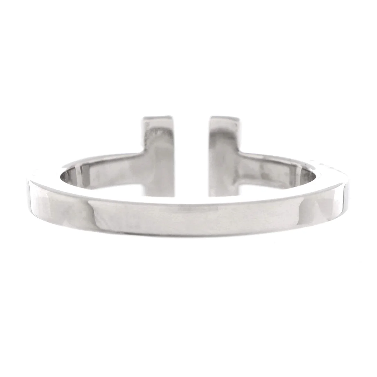 T Square Ring 18K White Gold - Deep Luxury