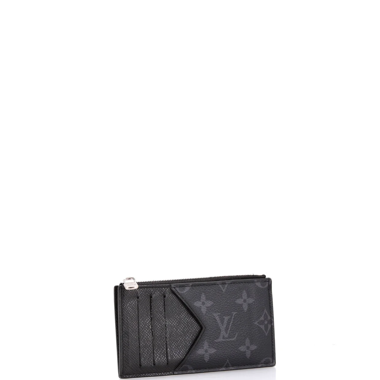 Coin Card Holder Reverse Monogram Eclipse Canvas - Deep Luxury