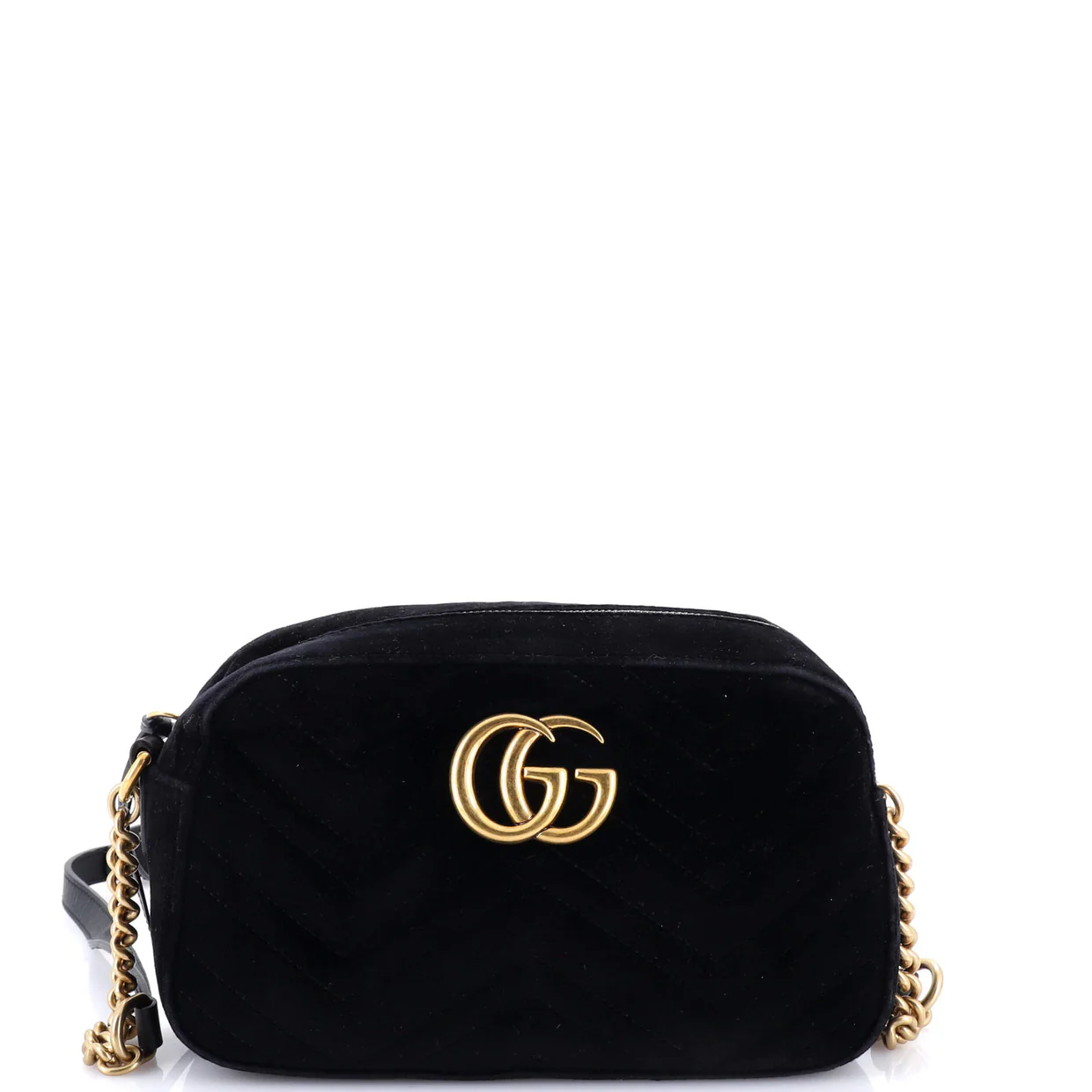 GG Marmont Shoulder Bag Matelasse Velvet Small - Deep Luxury