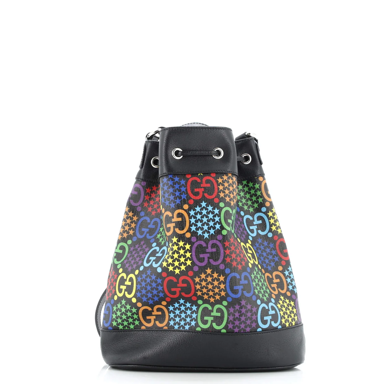 Bucket Bag Psychedelic Print GG Coated Canvas Medium - Deep Luxury