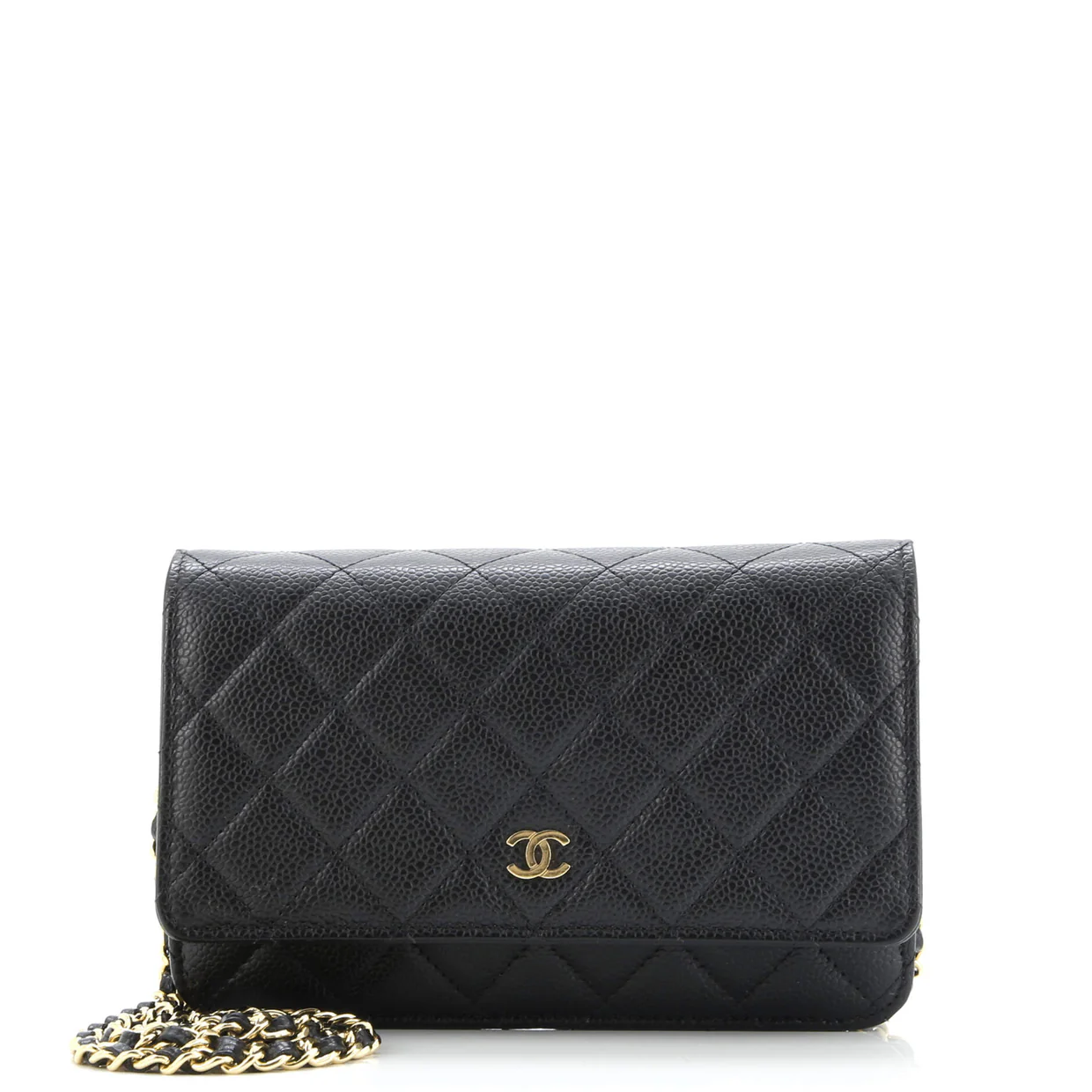 Wallet on Chain Quilted Caviar - Deep Luxury
