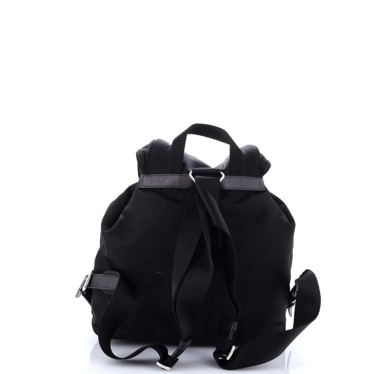 Vela Double Front Pocket Backpack Tessuto with Saffiano Leather Small - Deep Luxury