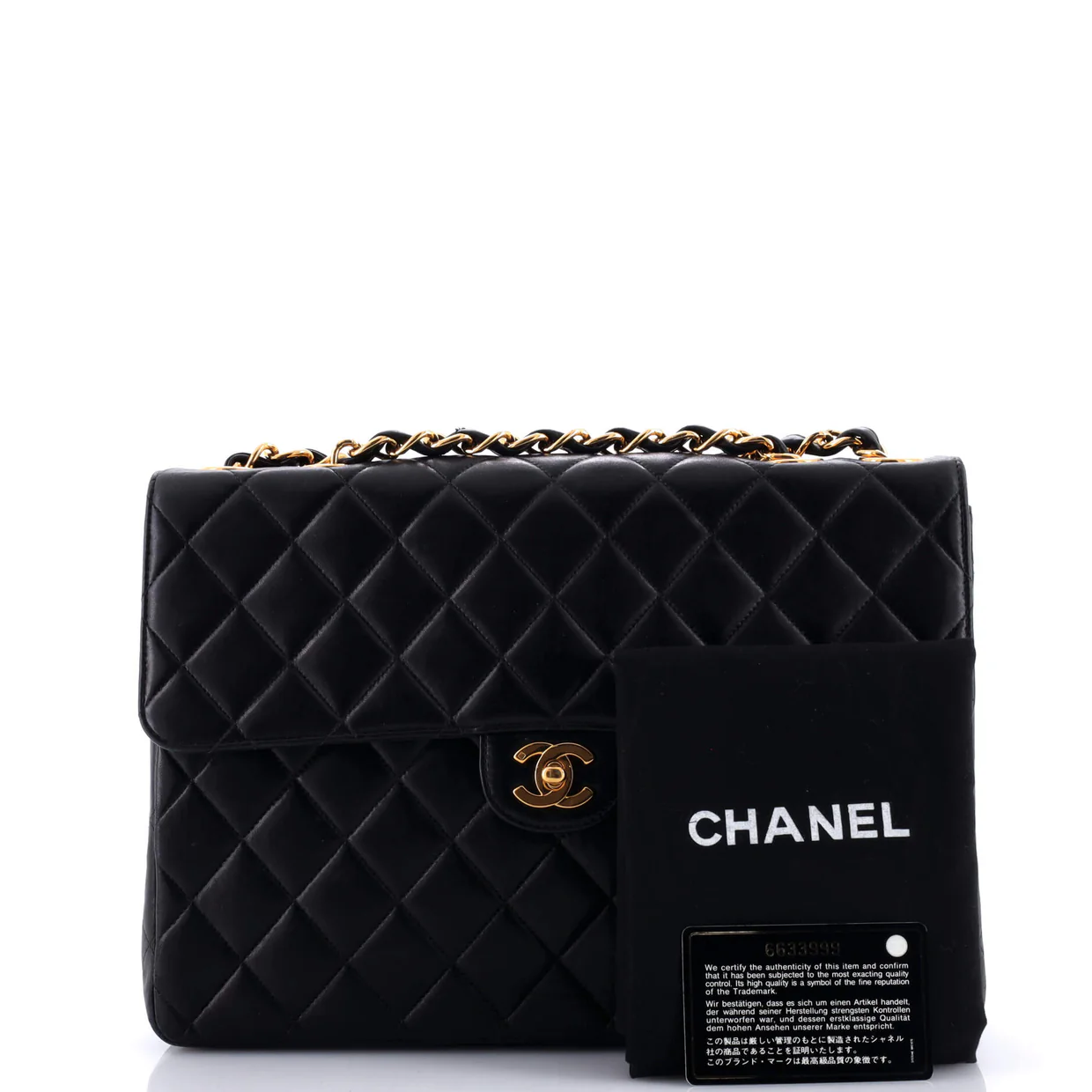 Vintage Classic Single Flap Bag Quilted Lambskin Jumbo - Deep Luxury