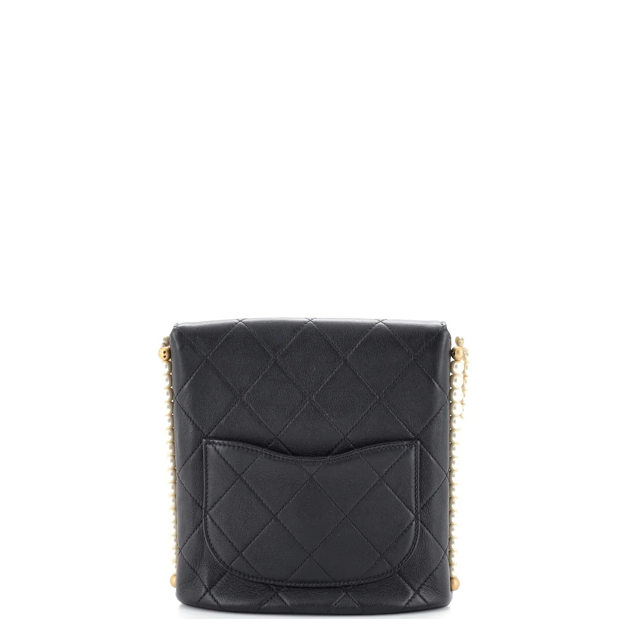 About Pearls Flap Hobo Quilted Calfskin Small - Deep Luxury