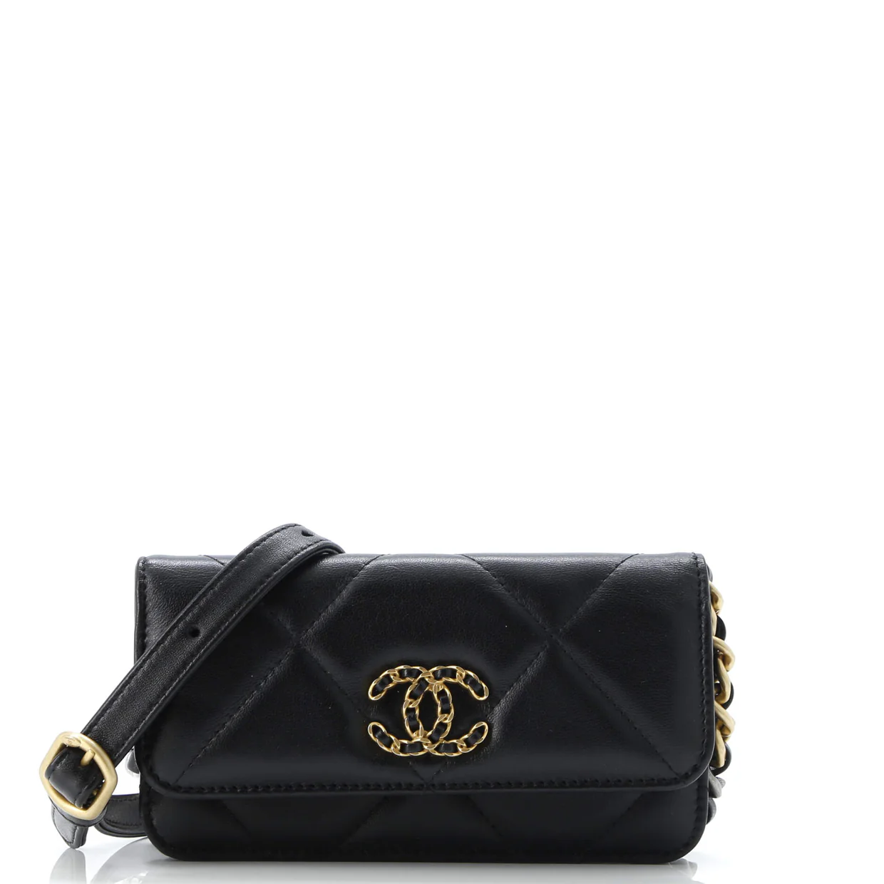 19 Clutch With Chain Quilted Lambskin - Deep Luxury