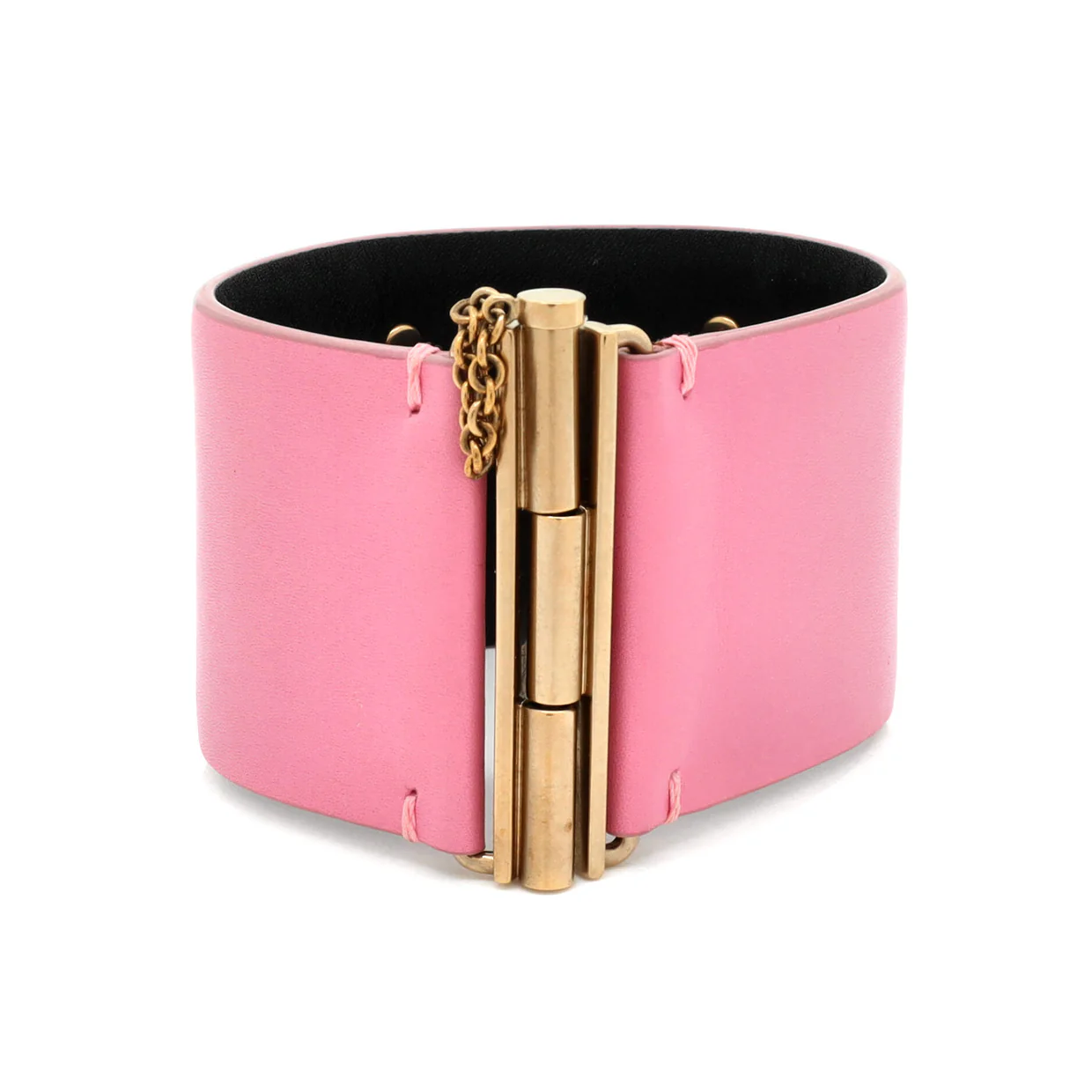 CC Cuff Bracelet Leather with Metal - Deep Luxury