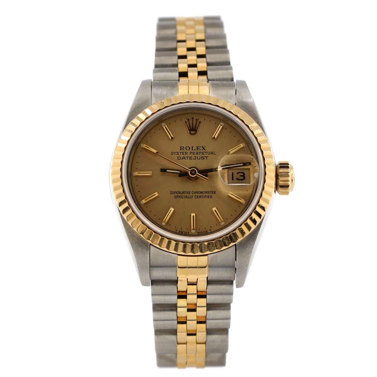 Oyster Perpetual Datejust Automatic Watch Stainless Steel and Yellow Gold 26 - Deep Luxury