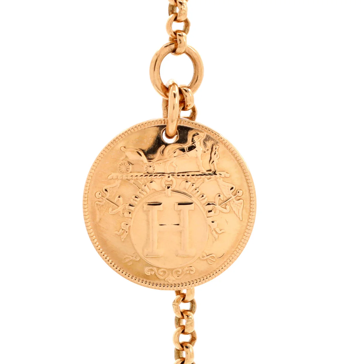 Ex-Libris Bracelet 18K Rose Gold with Diamond Small - Deep Luxury