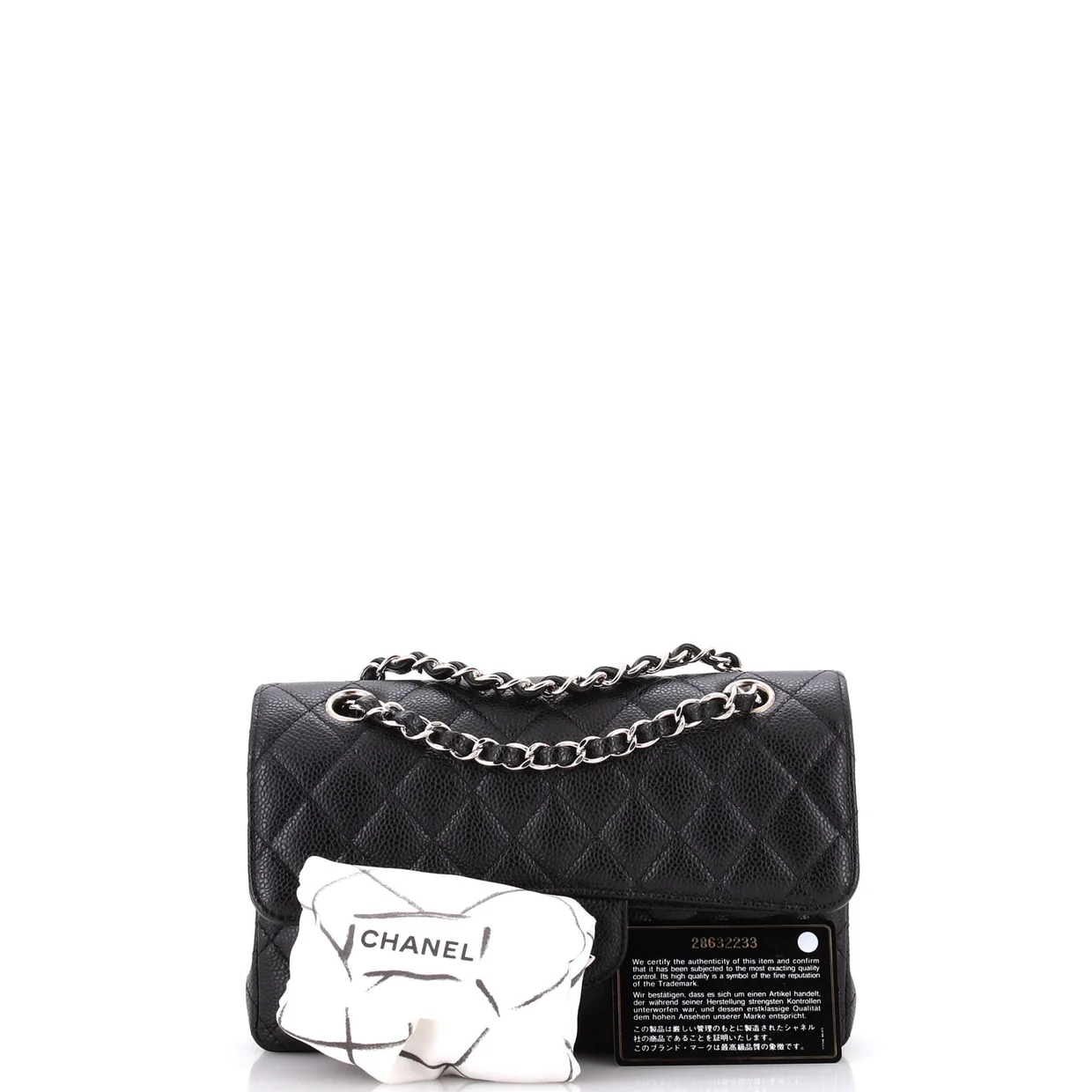 Classic Double Flap Bag Quilted Caviar Small - Deep Luxury