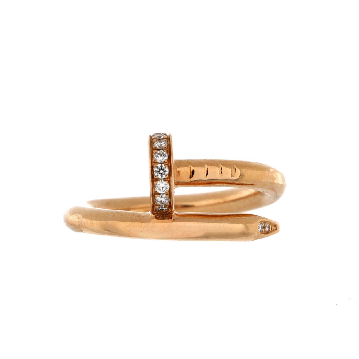 Juste un Clou Ring 18K Rose Gold and Diamonds - Deep Luxury