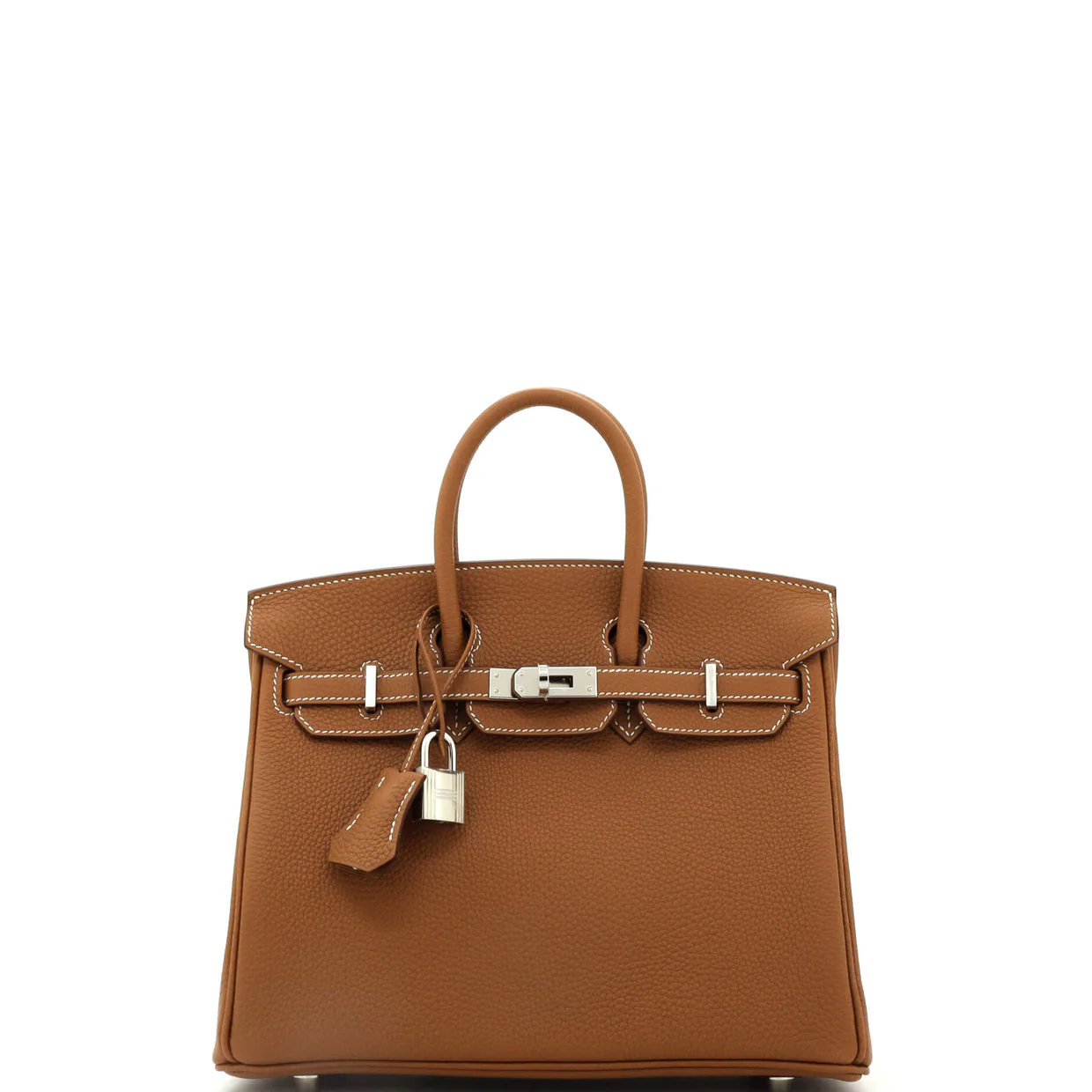 Birkin Handbag Gold Togo with Palladium Hardware 25 - Deep Luxury