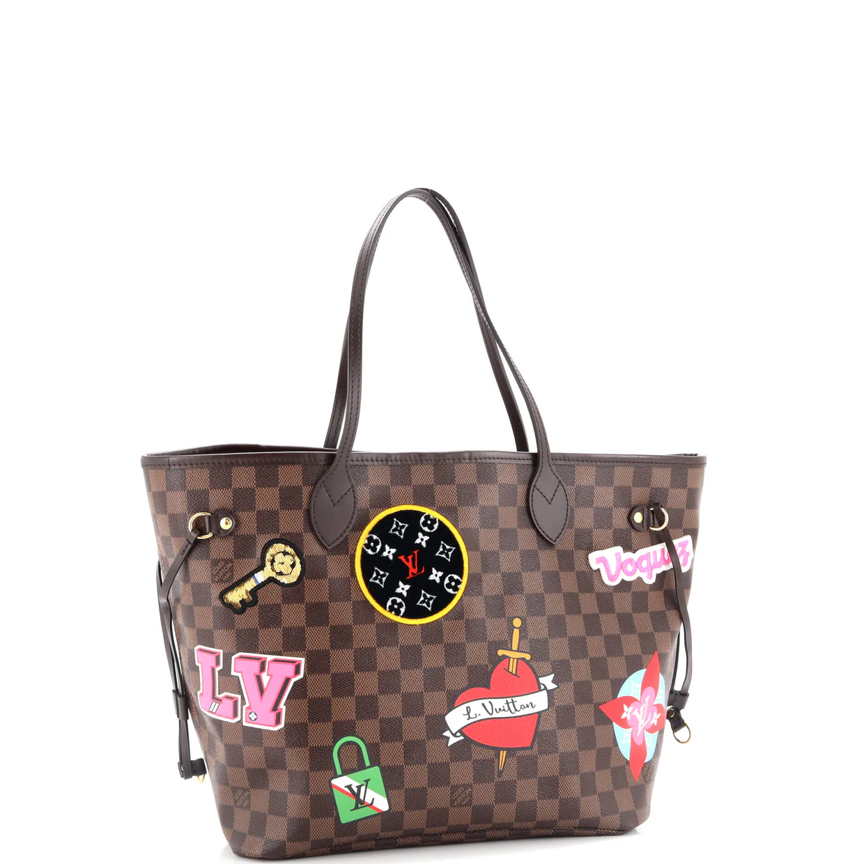 Neverfull NM Tote Limited Edition Patches Damier MM - Deep Luxury