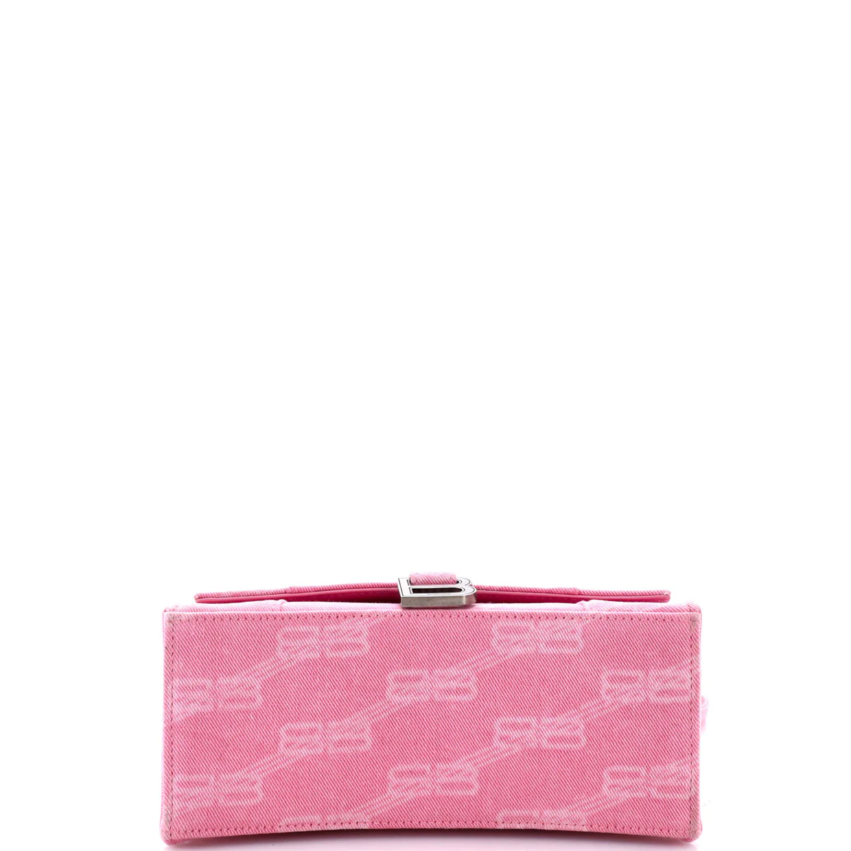 Hourglass Top Handle Bag BB Monogram Denim Small - Deep Luxury