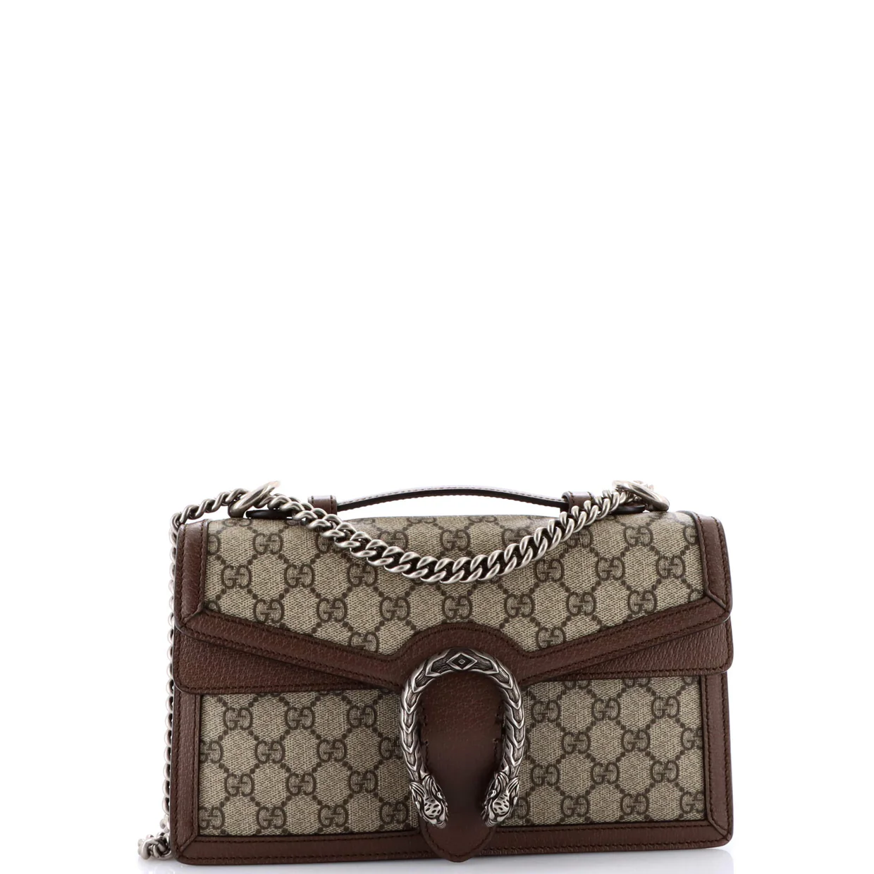 Dionysus Top Handle Chain Bag GG Coated Canvas Small - Deep Luxury