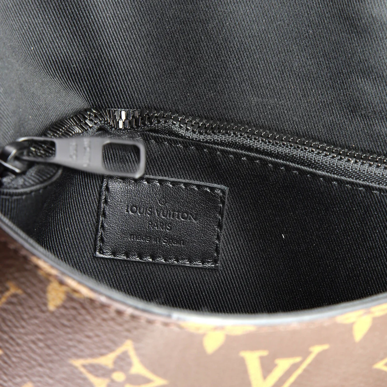 S Lock Sling Bag Macassar Monogram Canvas - Deep Luxury