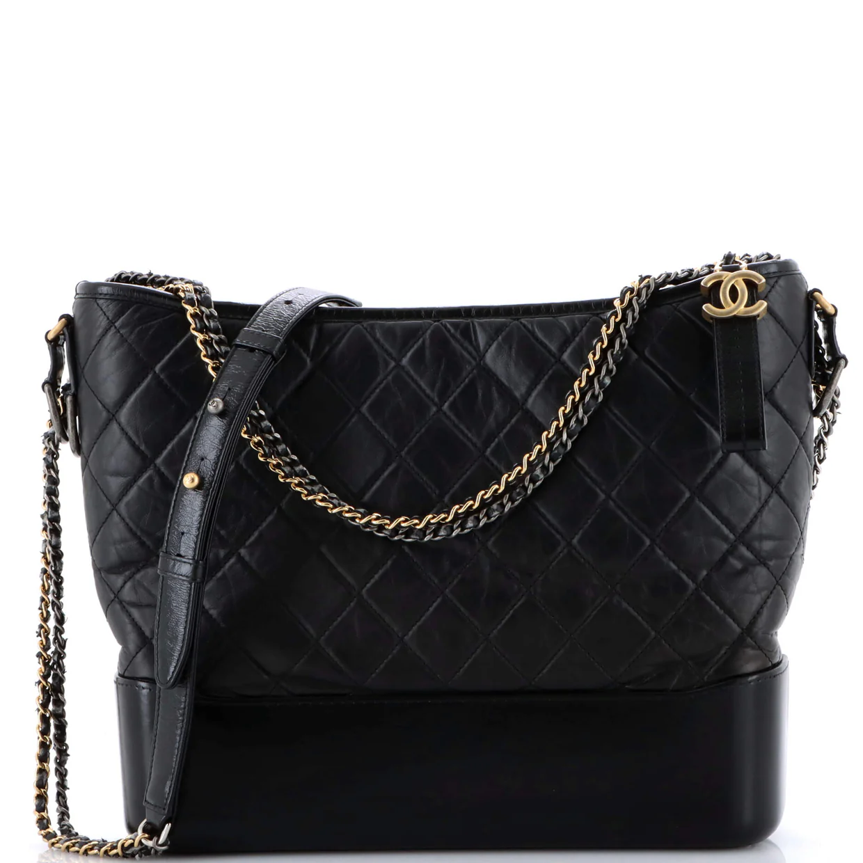 Gabrielle Hobo Quilted Aged Calfskin Large - Deep Luxury