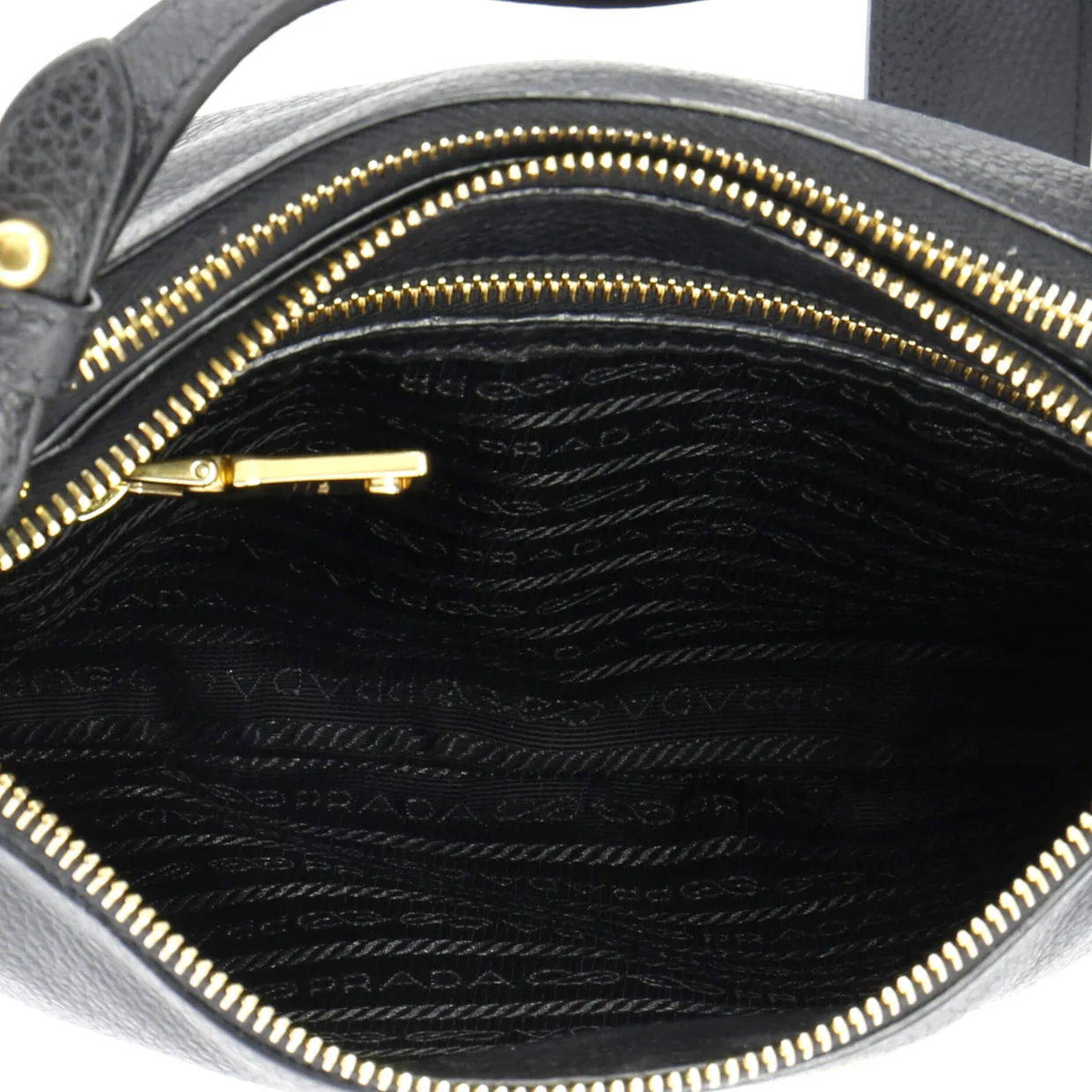 Dual Strap Double Zip Crossbody Bag Vitello Daino Small - Deep Luxury