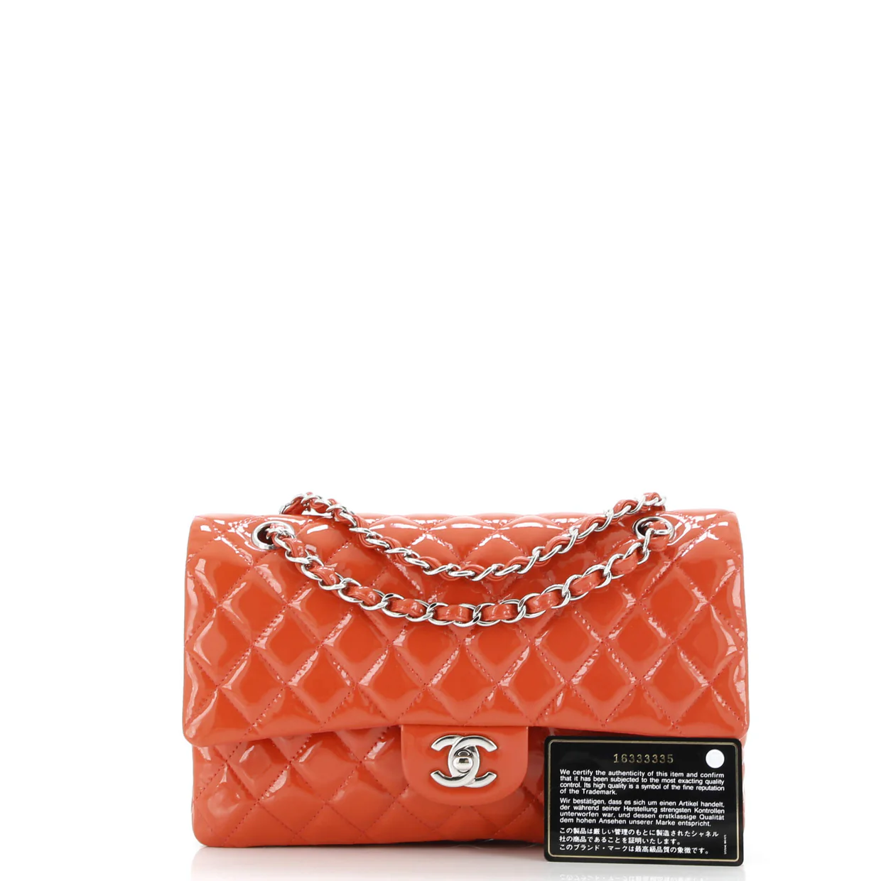 Classic Double Flap Bag Quilted Patent Medium - Deep Luxury