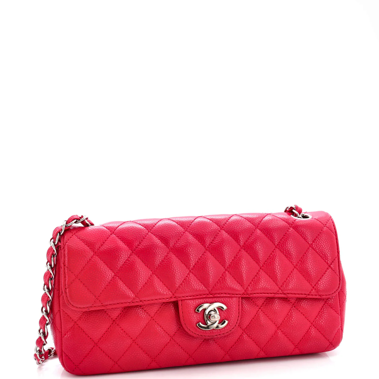 Classic Single Flap Bag Quilted Caviar East West - Deep Luxury