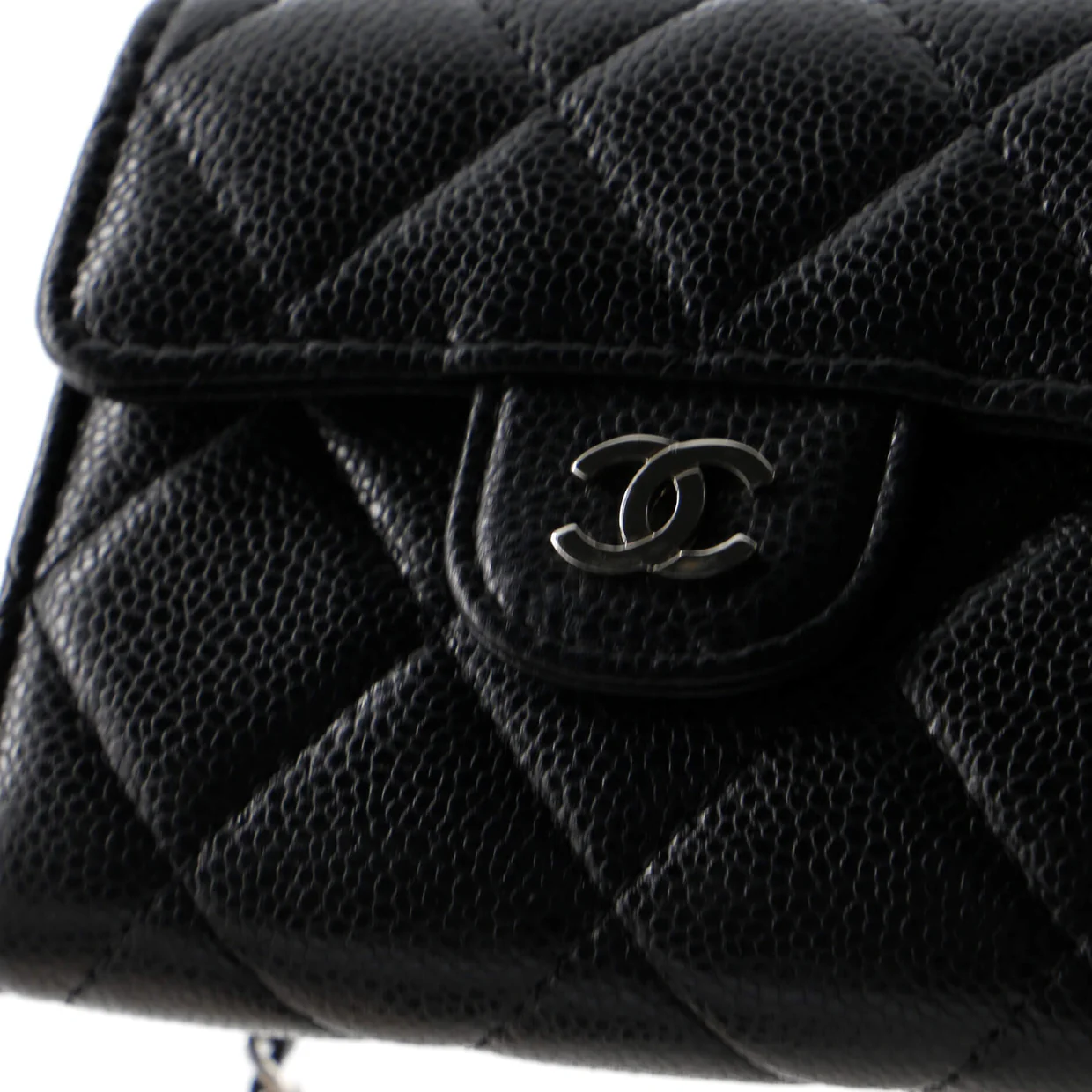 Classic Flap Chain Belt Bag Quilted Caviar Mini - Deep Luxury