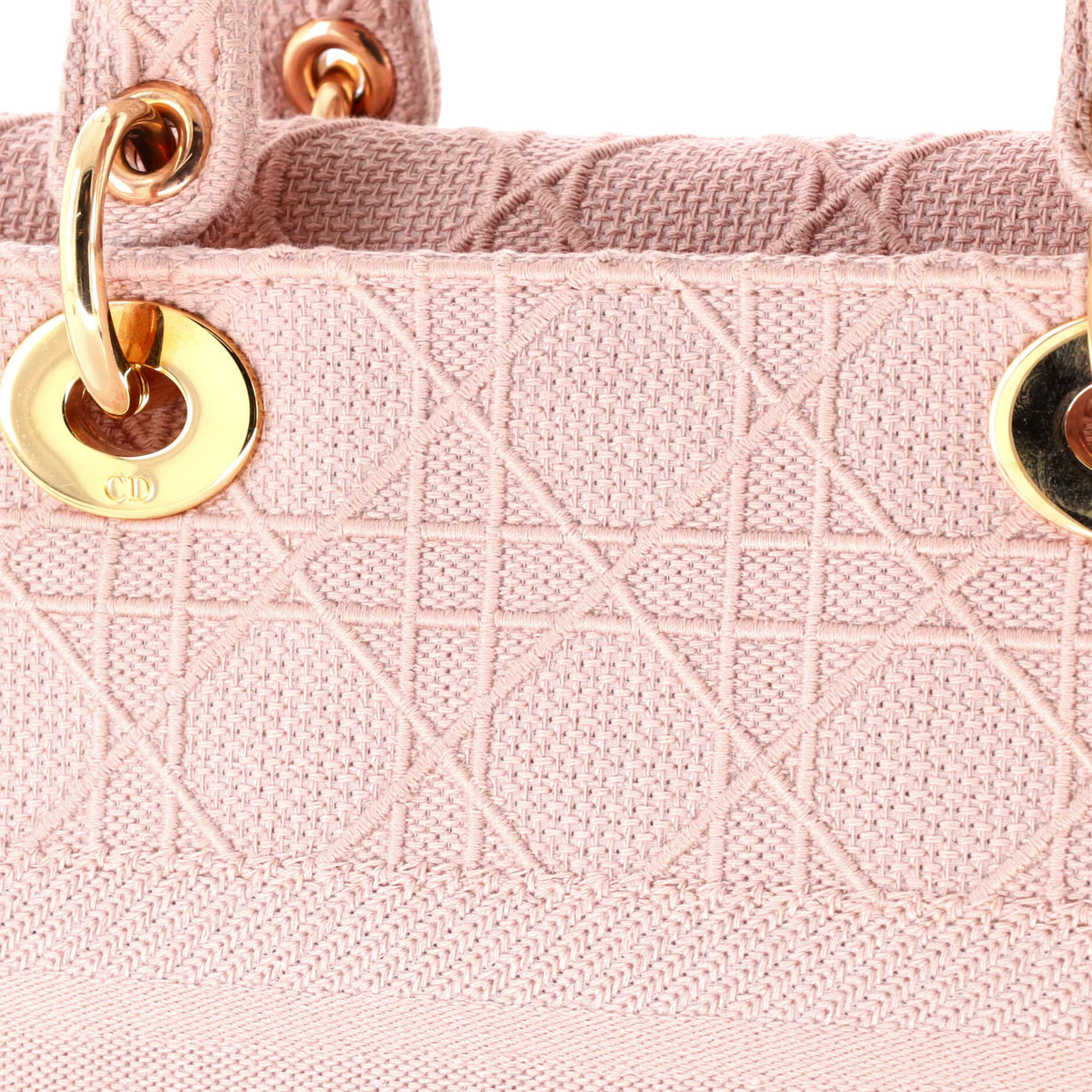 Lady D-Lite Bag Cannage Embroidered Canvas Medium - Deep Luxury