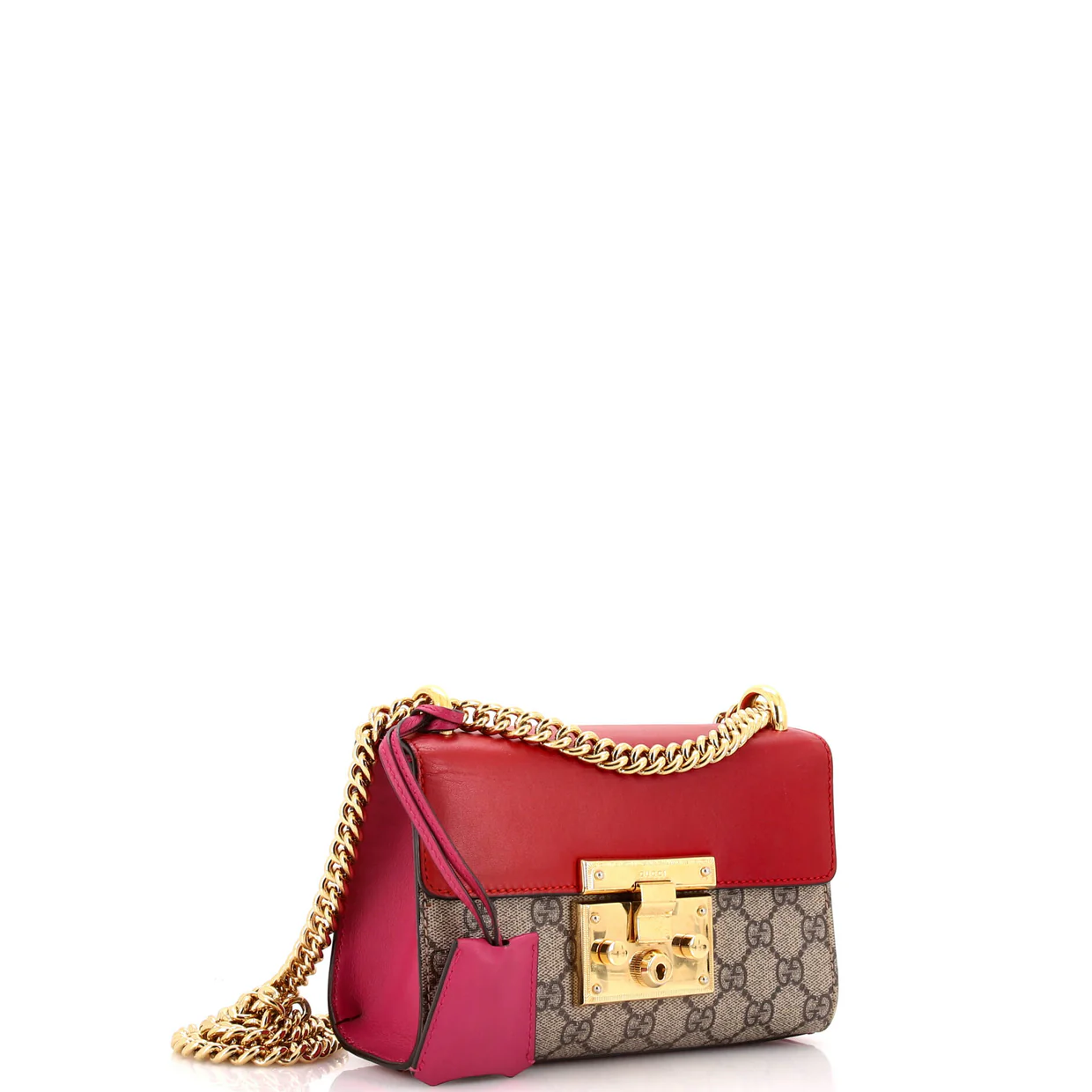 Padlock Shoulder Bag GG Coated Canvas and Leather Small - Deep Luxury