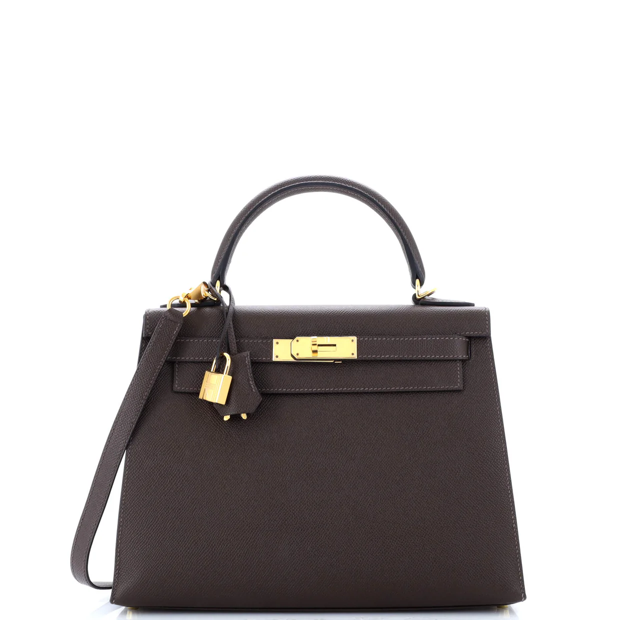 Kelly Handbag Chocolat Epsom with Gold Hardware 28 - Deep Luxury