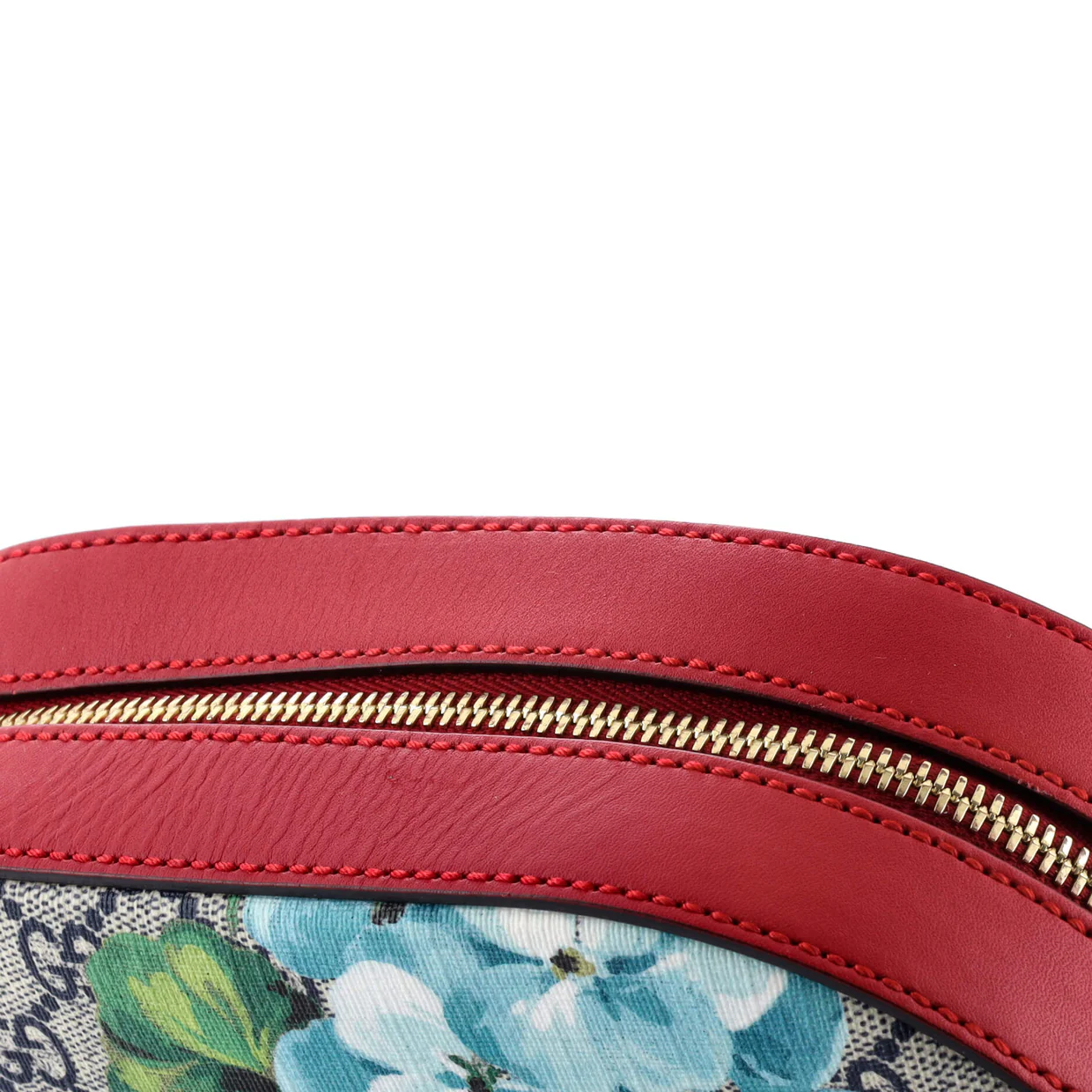 Chain Crossbody Bag Blooms Print GG Coated Canvas Mini - Deep Luxury