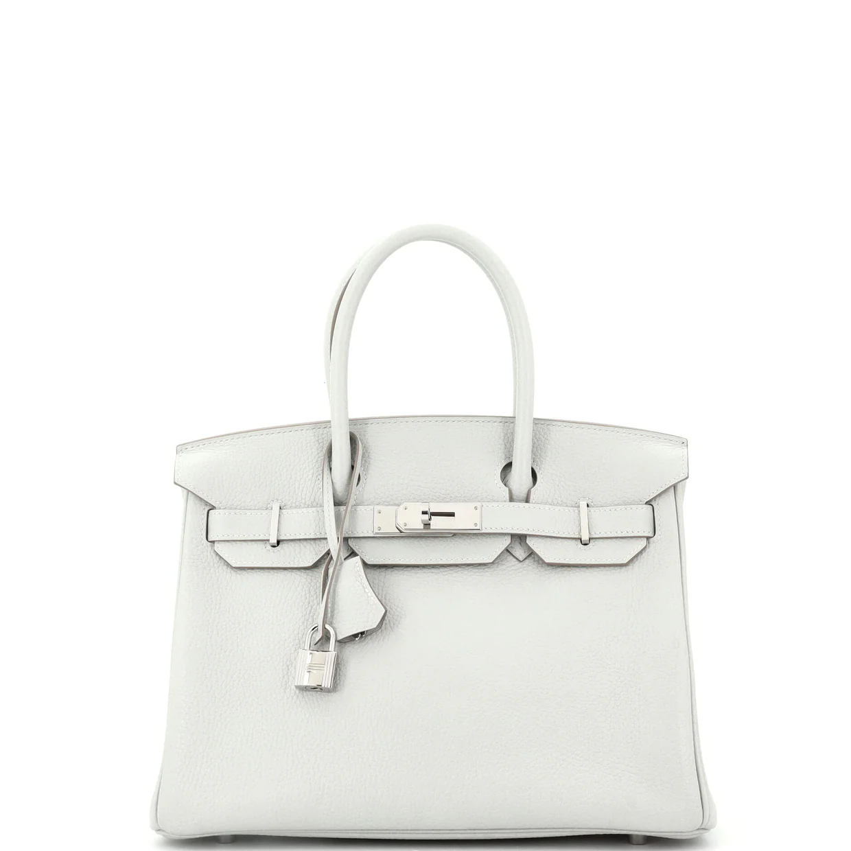 Birkin Handbag Grey Clemence with Palladium Hardware 30 - Deep Luxury