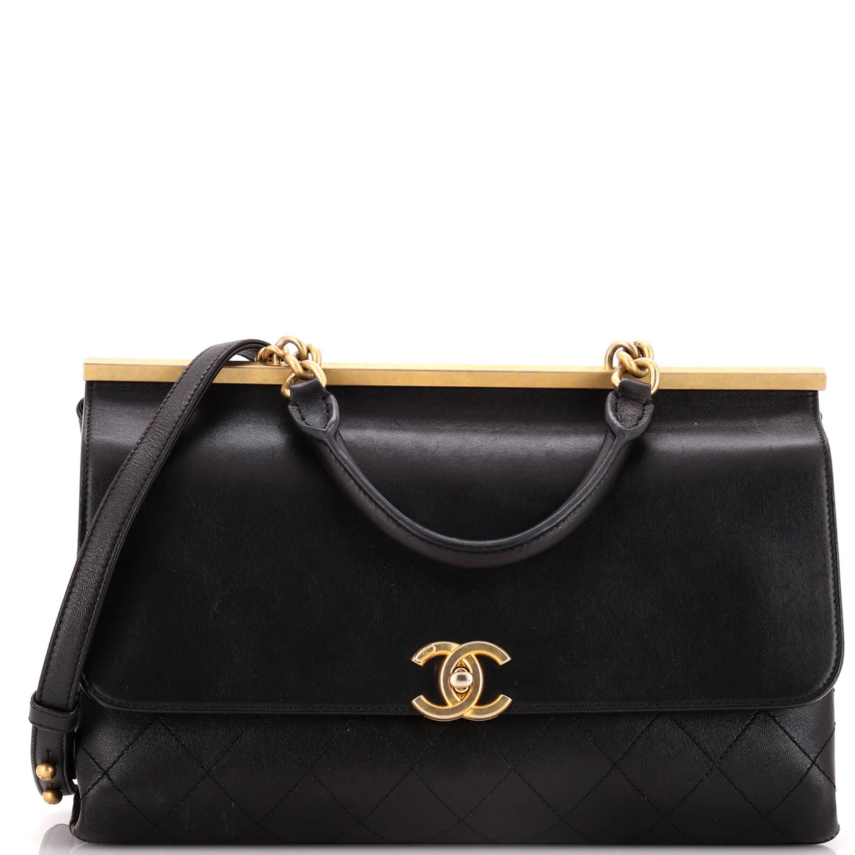 Coco Luxe Flap Bag Quilted Calfskin Medium - Deep Luxury