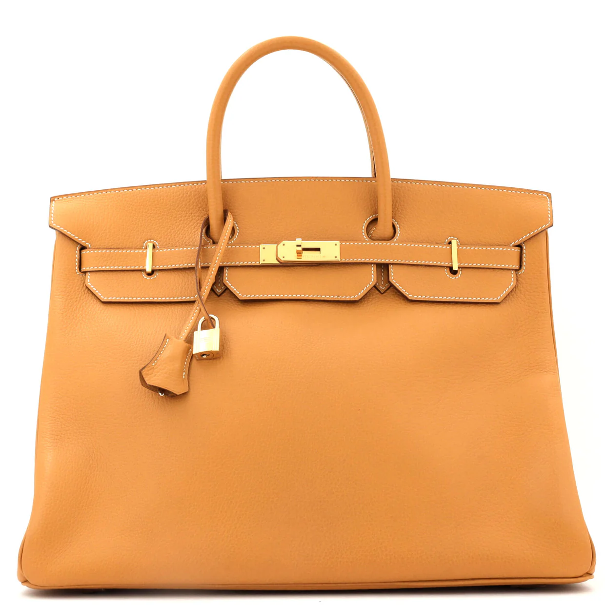 Birkin Handbag Natural Sable Fjord with Gold Hardware 40 - Deep Luxury