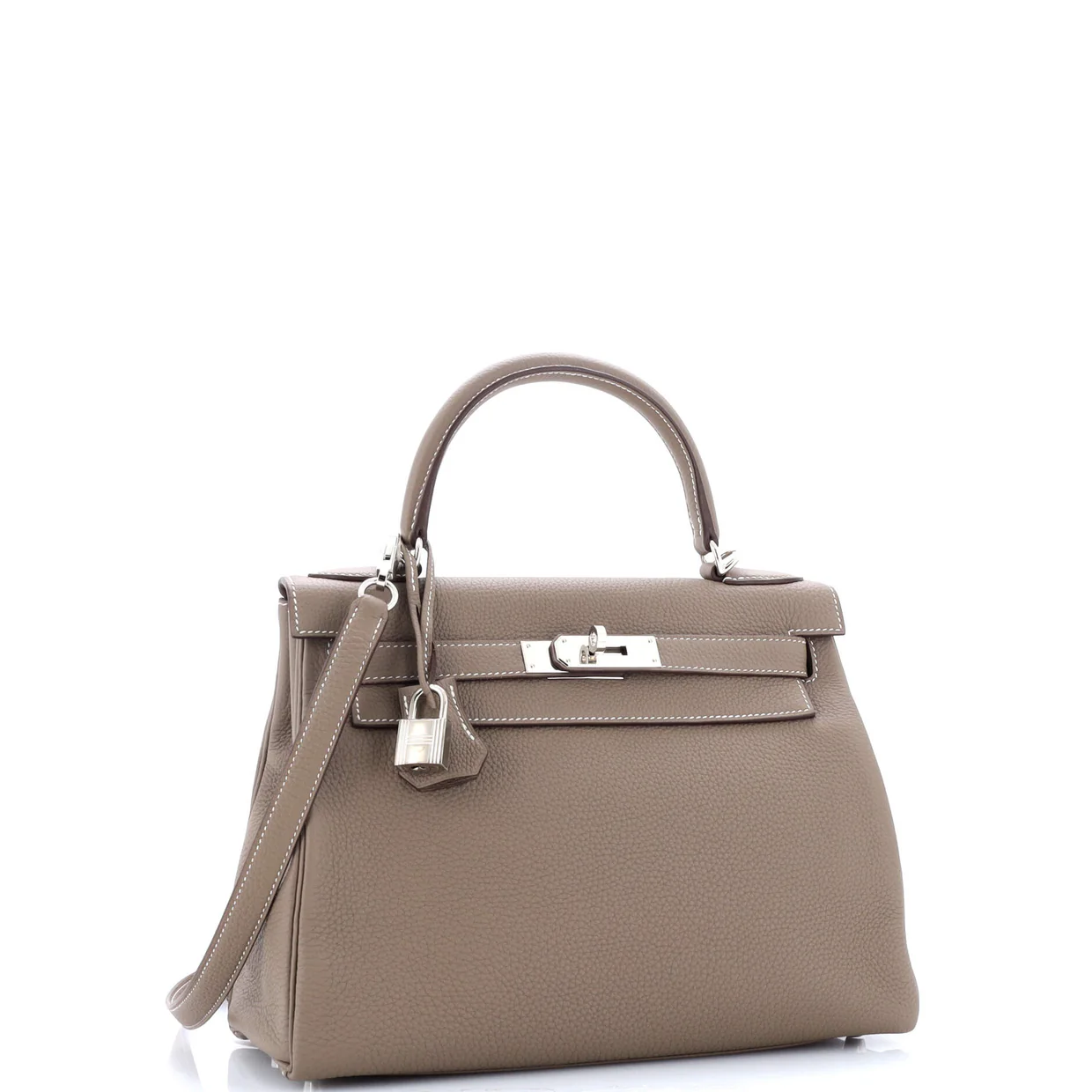 Kelly Handbag Grey Togo with Palladium Hardware 28 - Deep Luxury