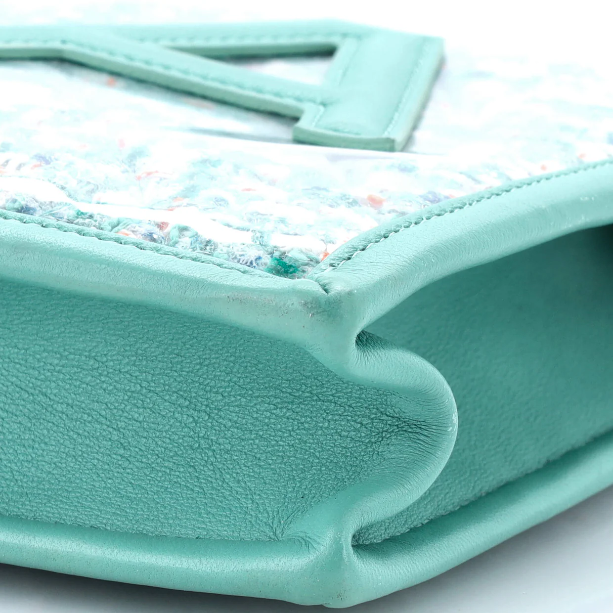 Logo Wristlet Clutch PVC Over Quilted Tweed Large - Deep Luxury