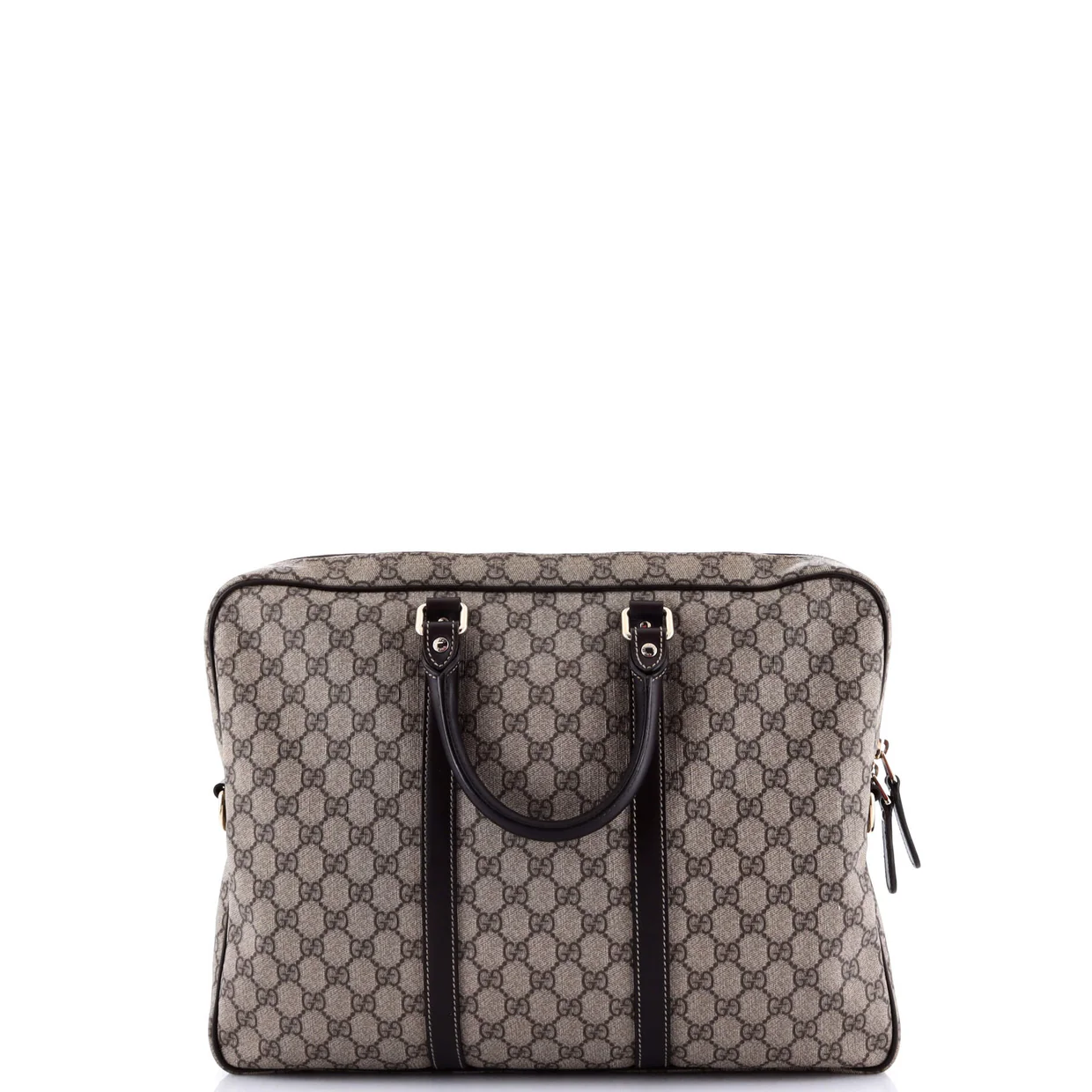 Convertible Briefcase GG Coated Canvas with Leather Large - Deep Luxury