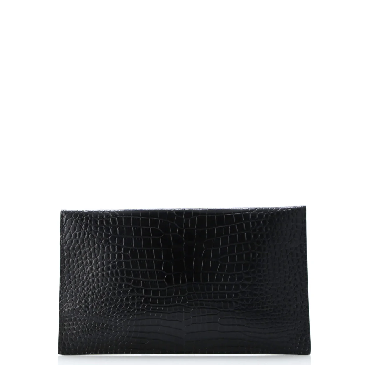 Uptown Pouch Crocodile Embossed Leather - Deep Luxury