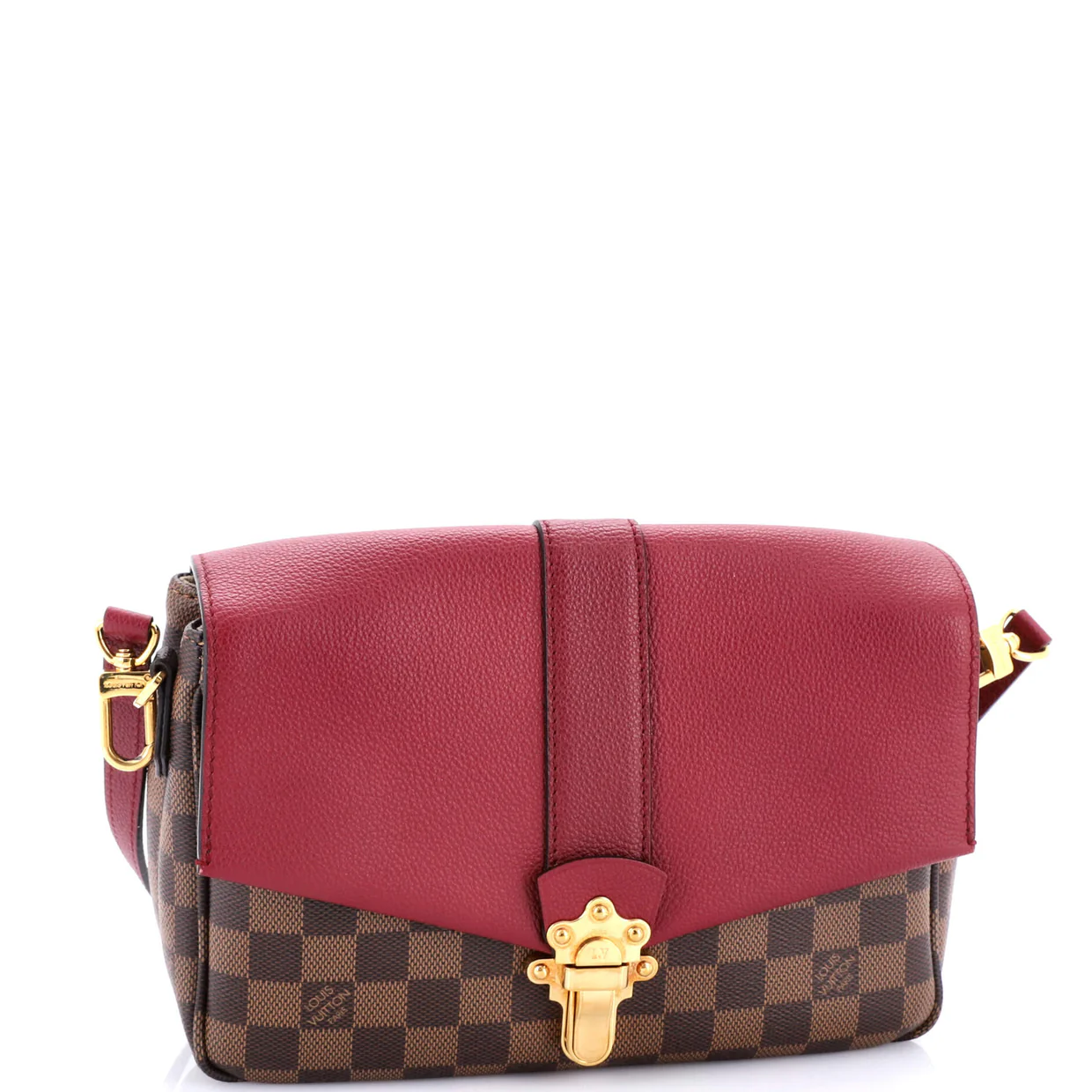 Clapton Handbag Damier and Leather PM - Deep Luxury