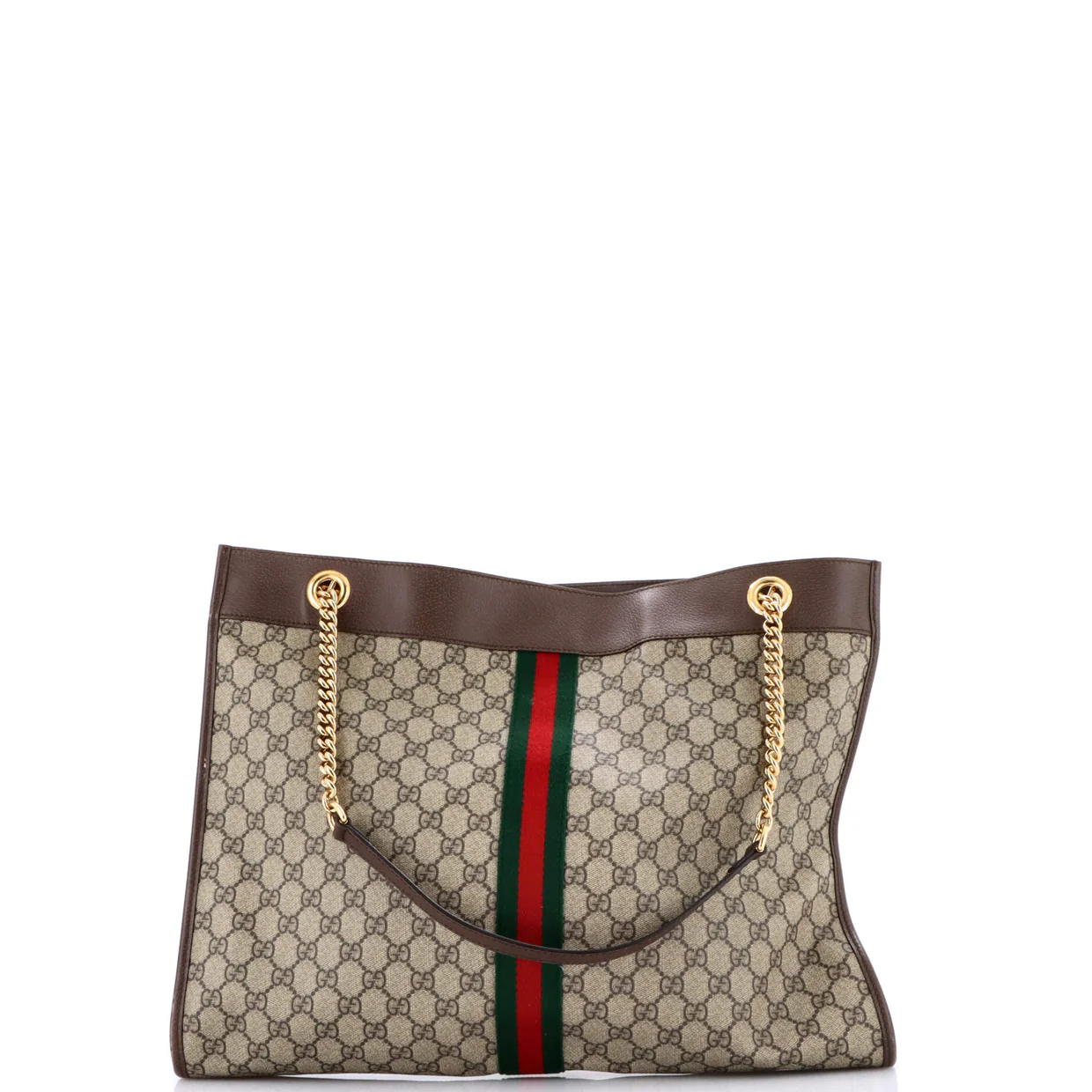 Rajah Chain Tote GG Coated Canvas Large - Deep Luxury