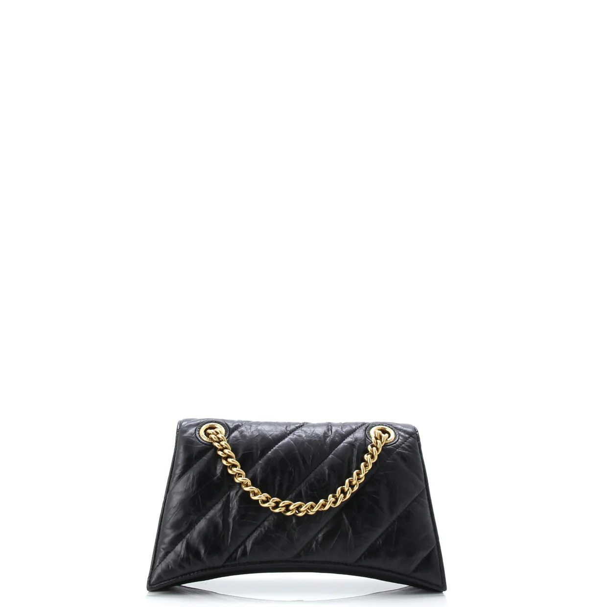 Crush Chain Flap Bag Quilted Crushed Calfskin Small - Deep Luxury